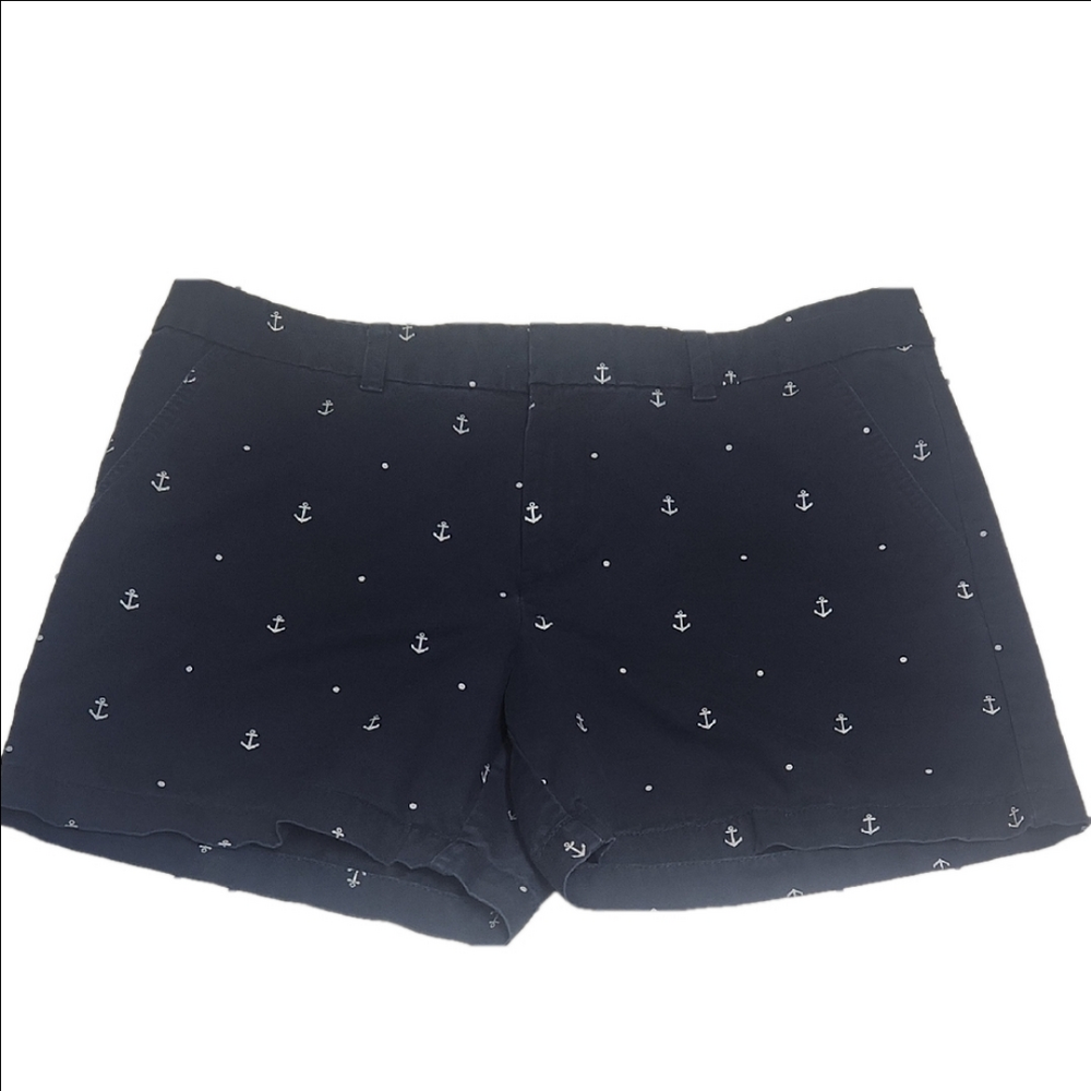 Tommy Hilfiger Women's Navy Anchor Print Shorts, Size 12